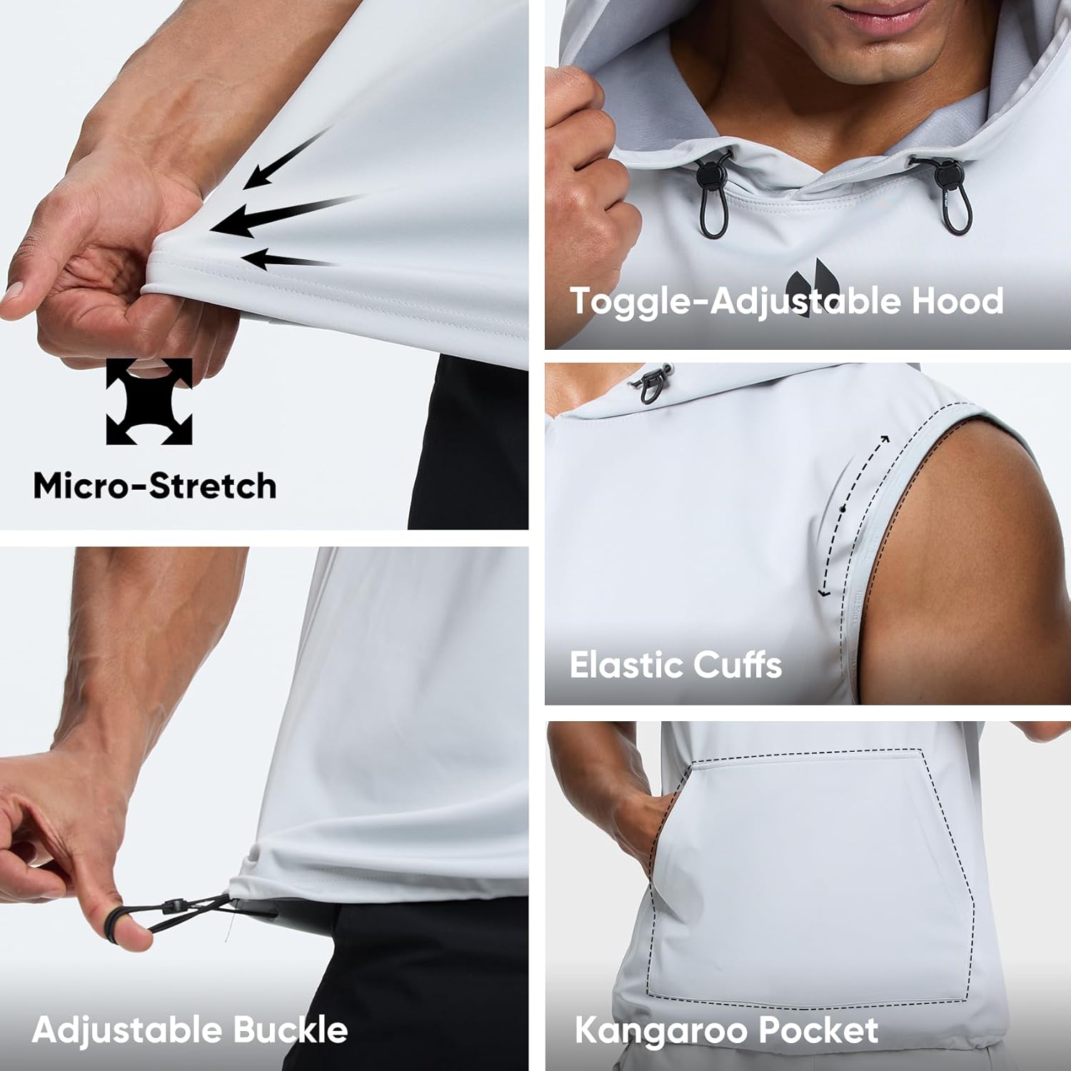 HOTSUIT Sauna Shirt for Men Anti-Rip Men's Heat Trapping Pullover Vest Hoodies Tank Top for Boxing Exercise - Image 4