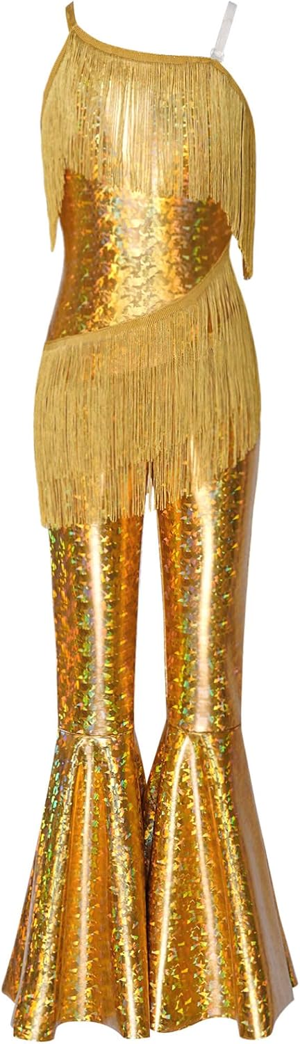 Jhaoyu Kids Party Bodysuits Latin Dance Jumpsuit Dance Unitards