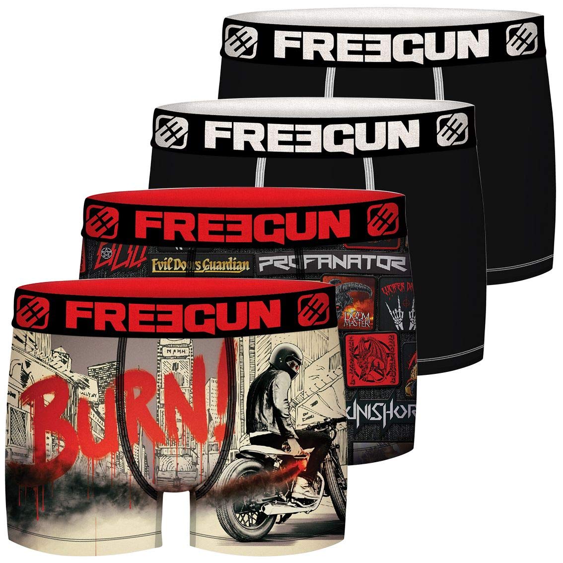 Men's Underwear (Pack of 4), Multicolored, One size