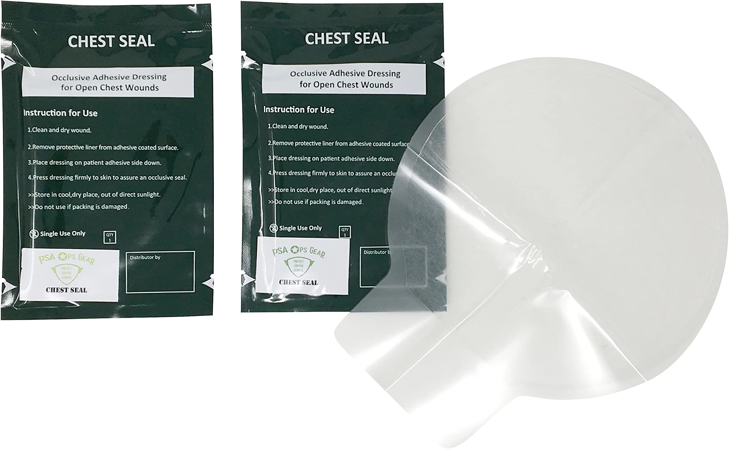 Chest Seal (Twin-Pack of 2 Chest Seals) (Unvented)