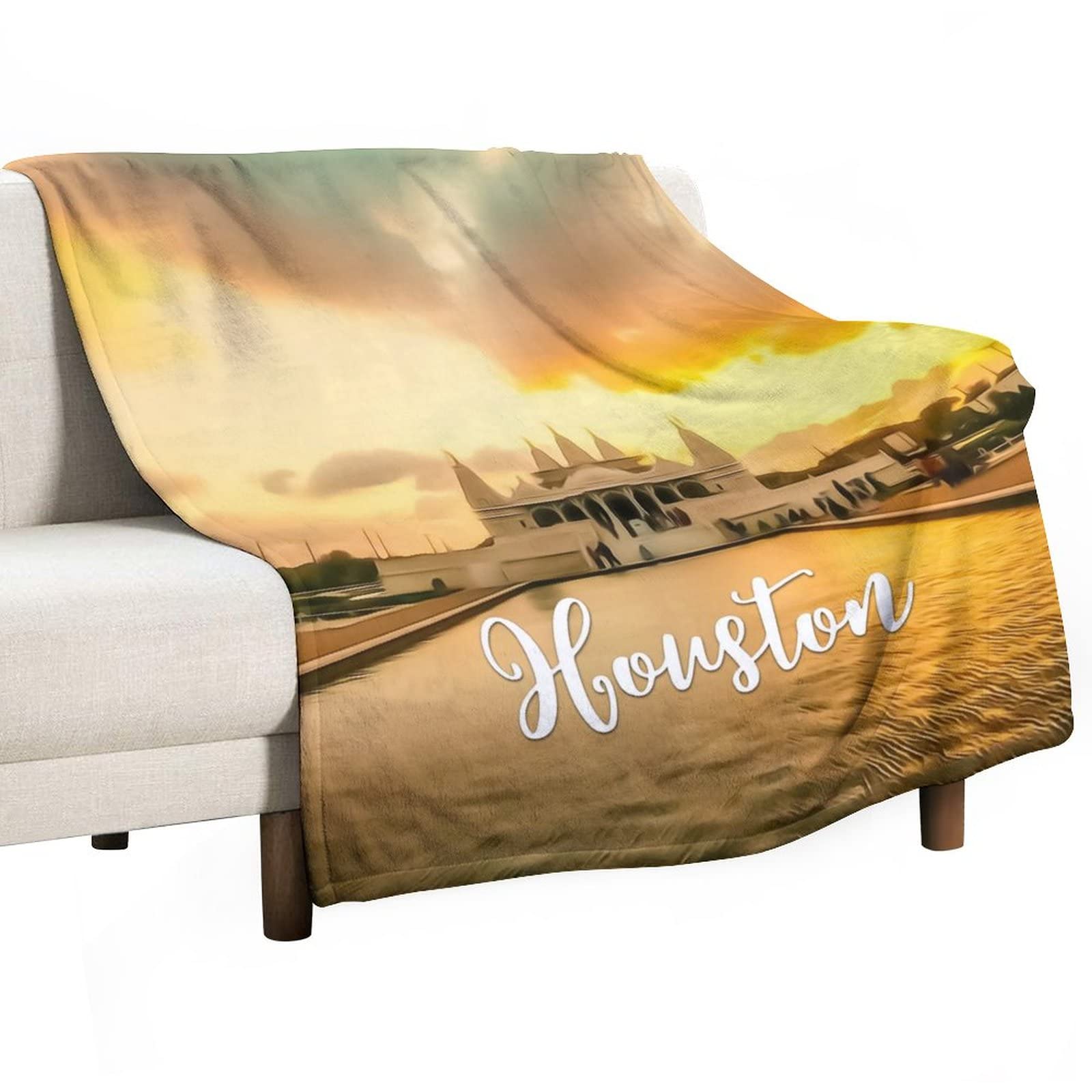 Couverture polaire douce Houston 130x150cm pour lit et canapé