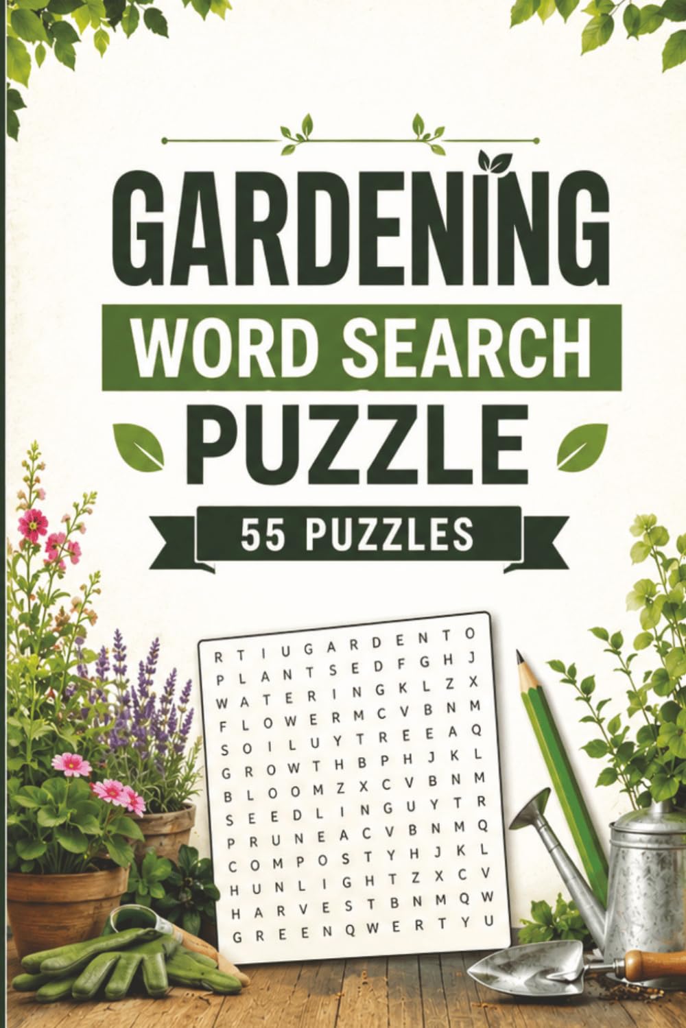 Gardening Word Search Puzzle: 55 Puzzles Word Search about Gardening and More | 6x9 inches, 110 pages | Gift for Gardening & Botanical Lover