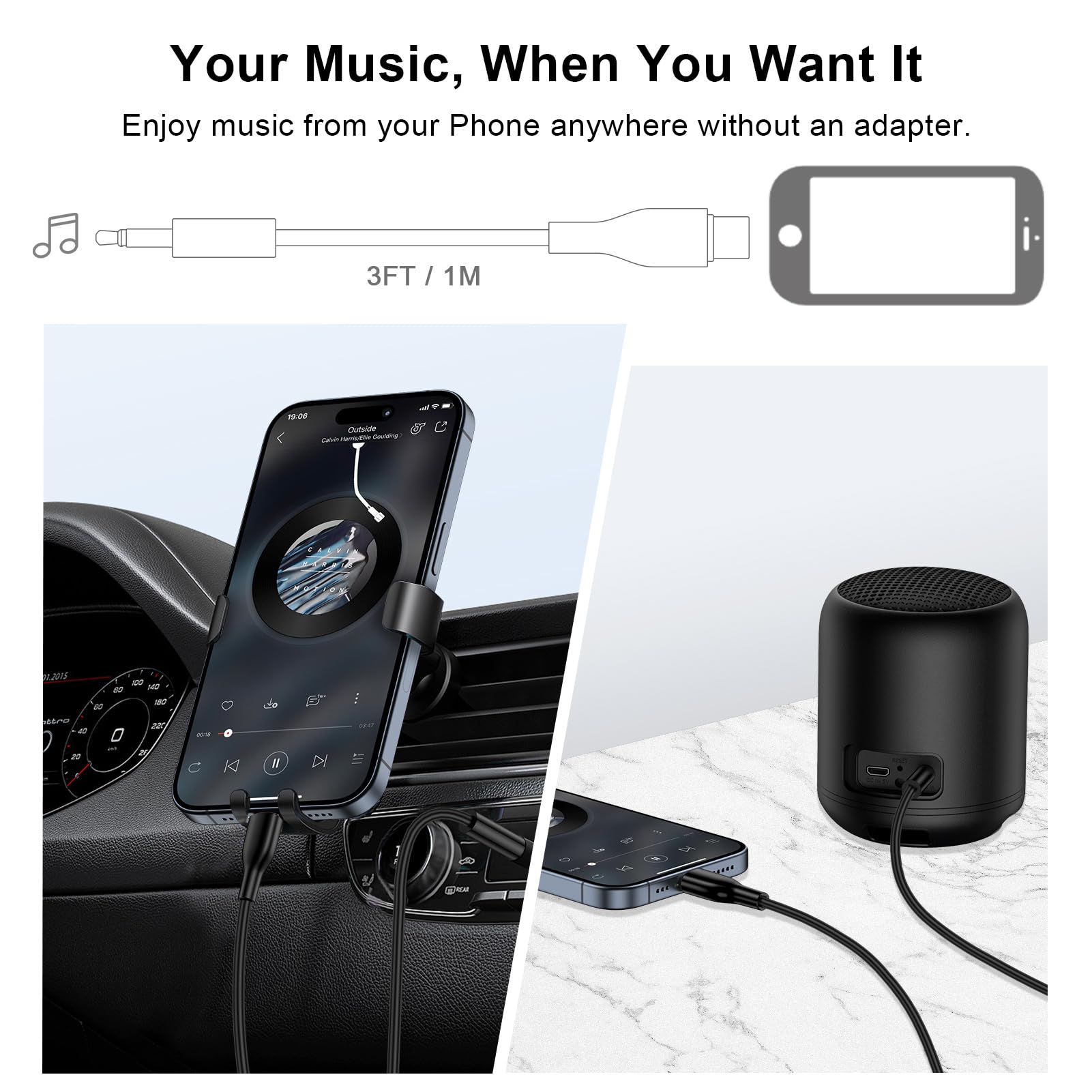 Cavo USB C Aux tipo C adattatore jack da 3,5 mm per cuffie cavo stereo per auto per Samsung Galaxy S23 S22 S21 FE A53 IPad Pro Air 5 Mini 6  202192403