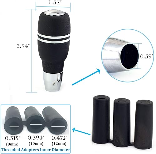 Miniatura 7 de Pomo de palanca de cambios para automóvil, palanca de cambios de aleación de aluminio que se adapta a la mayoría de transmisiones automáticas, color