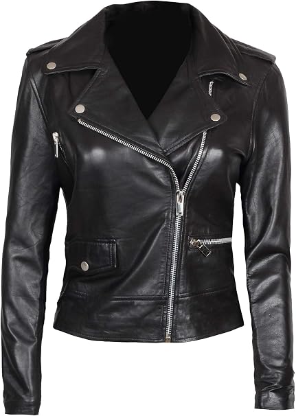 Real Lambskin Leather Jackets for Women 