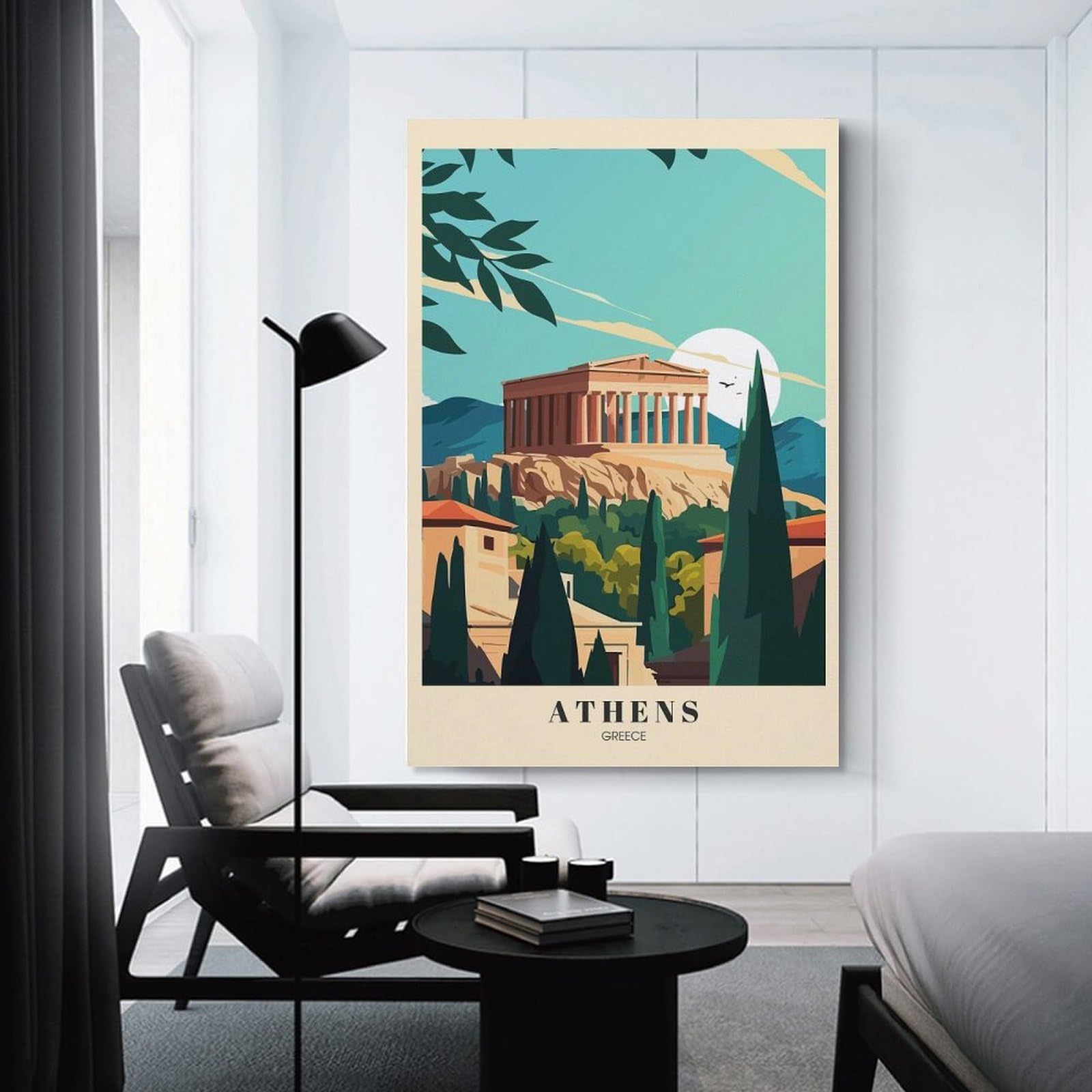 Junmoney Athens Greece Travel (9) Wall Picture Print 12x18inch(30x45cm), for Lounge Decor, Offices Or Entryway Styling, A Flexible Wall Accent for Shared Spaces