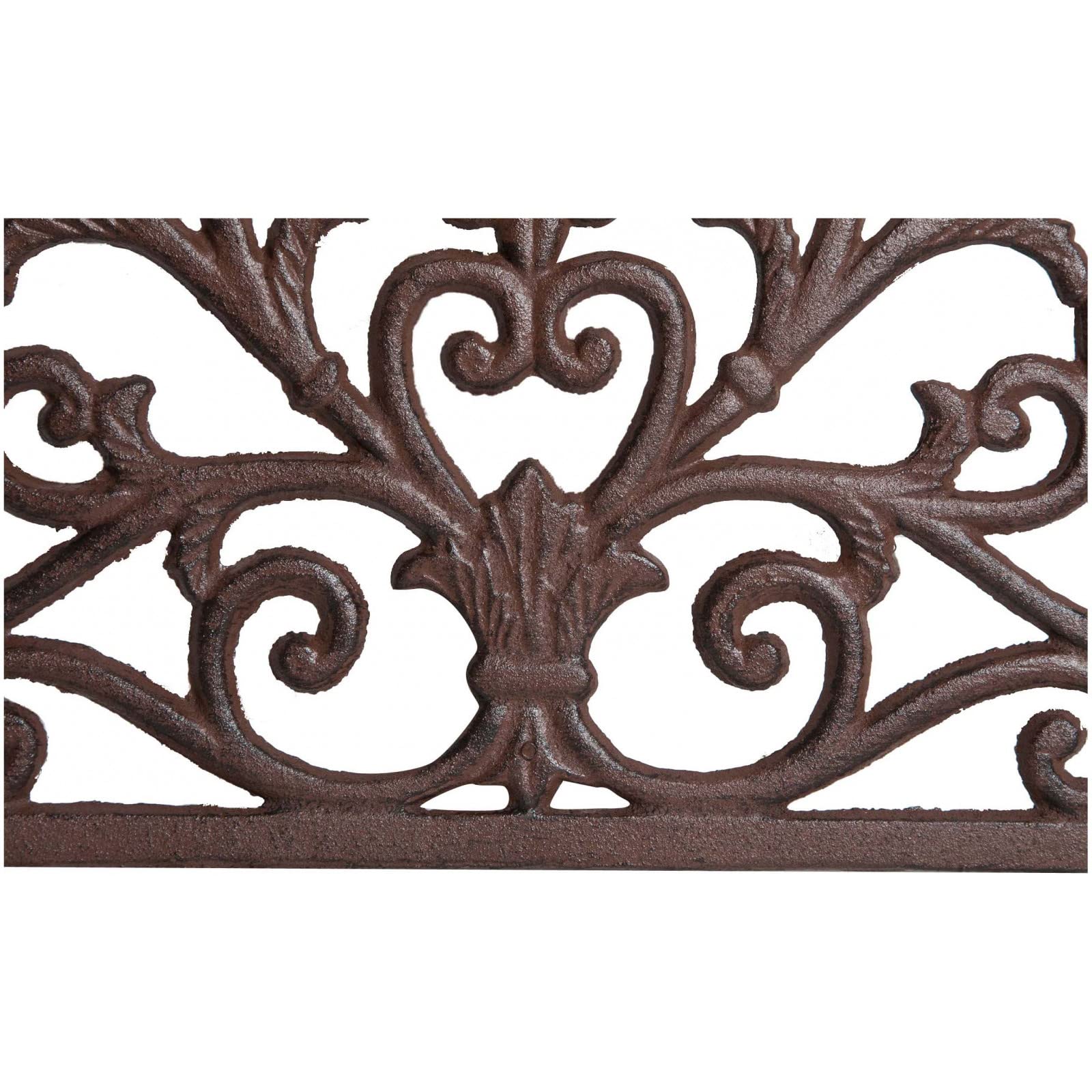 Biscottini Zerbino ghisa grande 68,5x32x1,5 cm - Zerbino ingresso esterno - Zerbini in ghisa esterno - Tappetino ingresso casa mezzaluna - Pulisci scarpe metallo