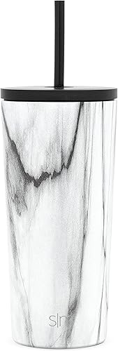 Simple Modern - Vaso con aislamiento, tapa y pajilla, para café helado, botella de agua reutilizable de acero inoxidable, regalo unisex, colección