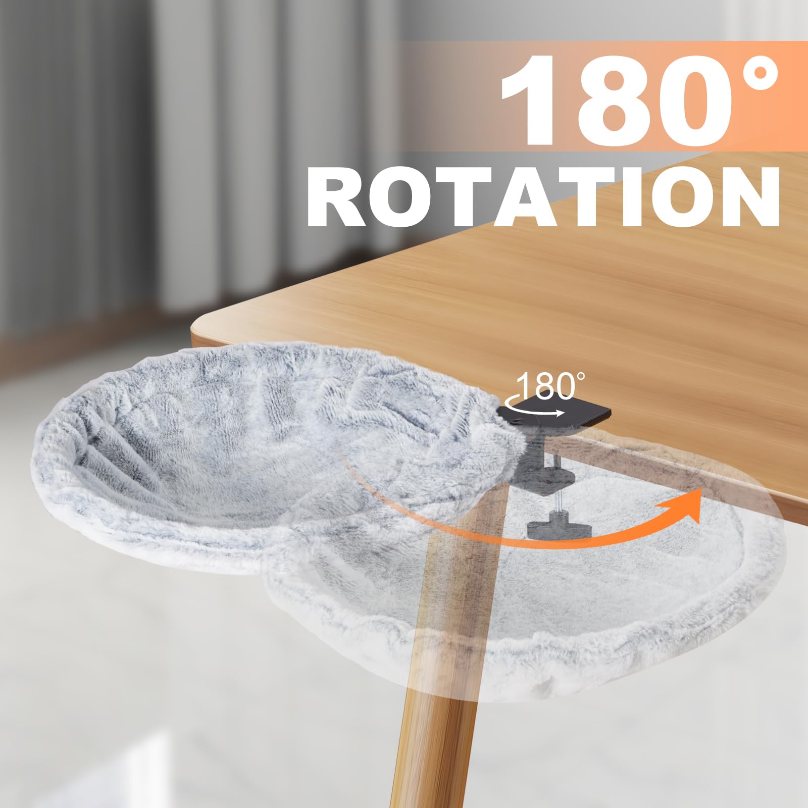 Uross Lit de bureau pour chat, gris