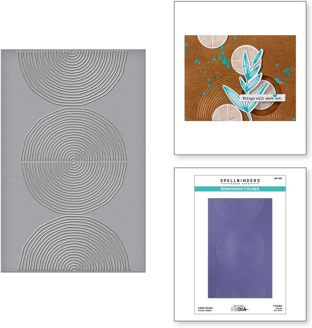 スペルバインダーズ/Spellbinders】エンボスフォルダー - Woven Spellbinders Dina Wakley メディア ラインド サークル エンボス フォルダー