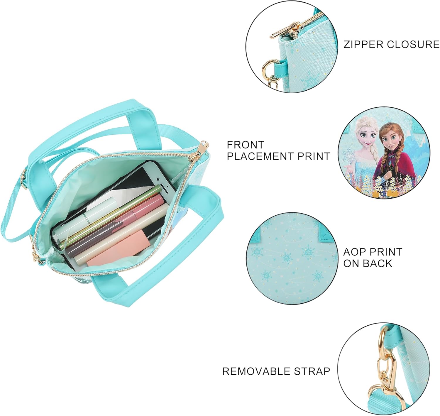 Bioworld 9.25” Mini PU Handbag - Image 4