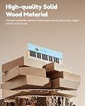 Clavier de piano pour enfants, 32 Clés Piano numérique pour les enfants, Instrument d'éducation musicale pour les débutants, Mini Clavier en bois pour tout-petit, bleu clair
