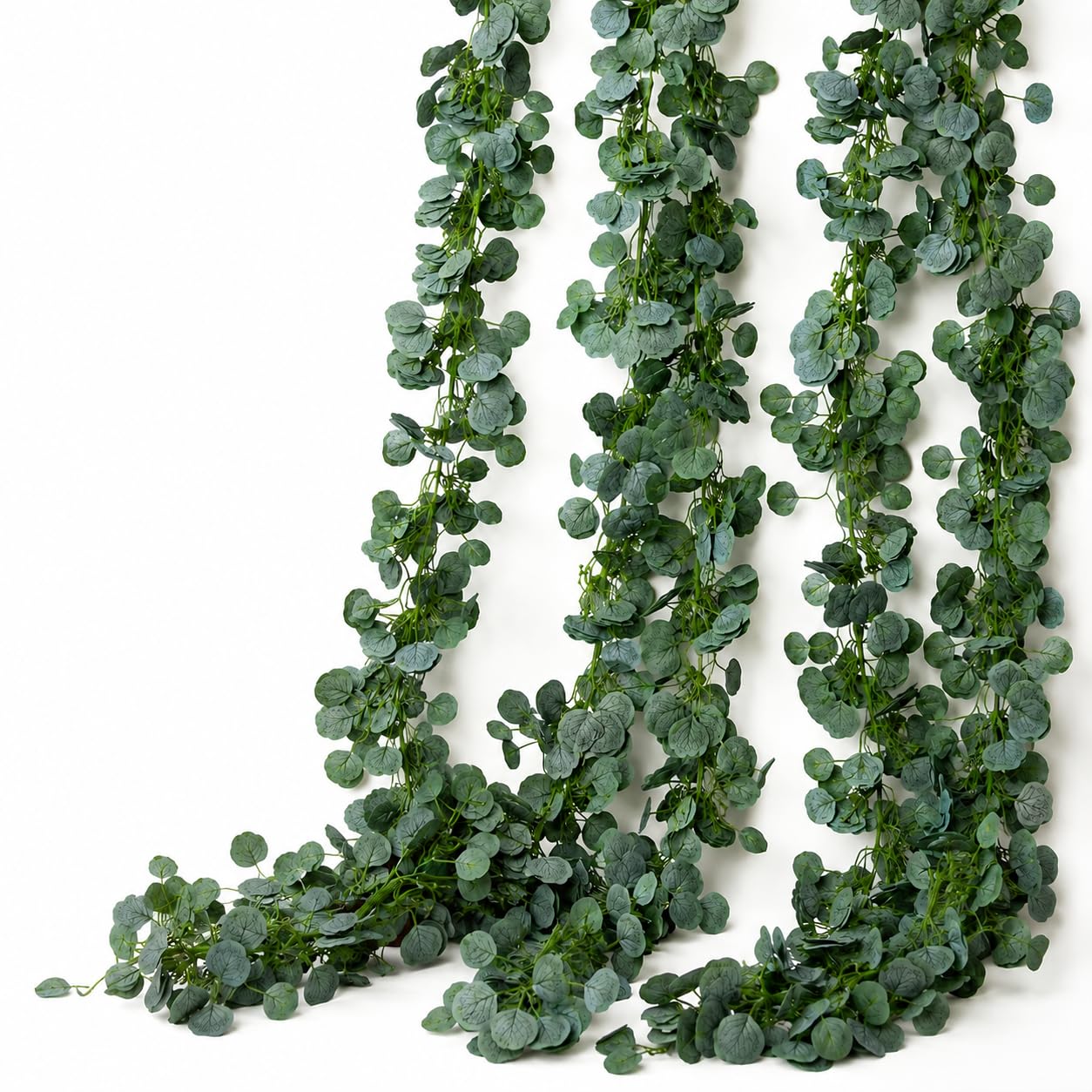 FTISSLY 15 PCS 118Ft Artificial Eucalyptus Garland Fake Plants Hanging Vine