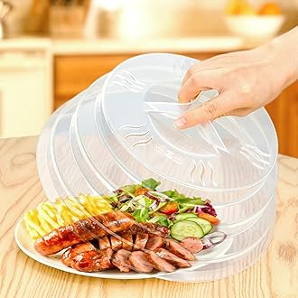 Layron Large Microwave Splatter Cover for Food 11.8 inch,High Transparent Silicone Microwave Cover, Microwave Food Cover BPA Free Non Toxic Collapsible Microwave Plate Cover- Transparent