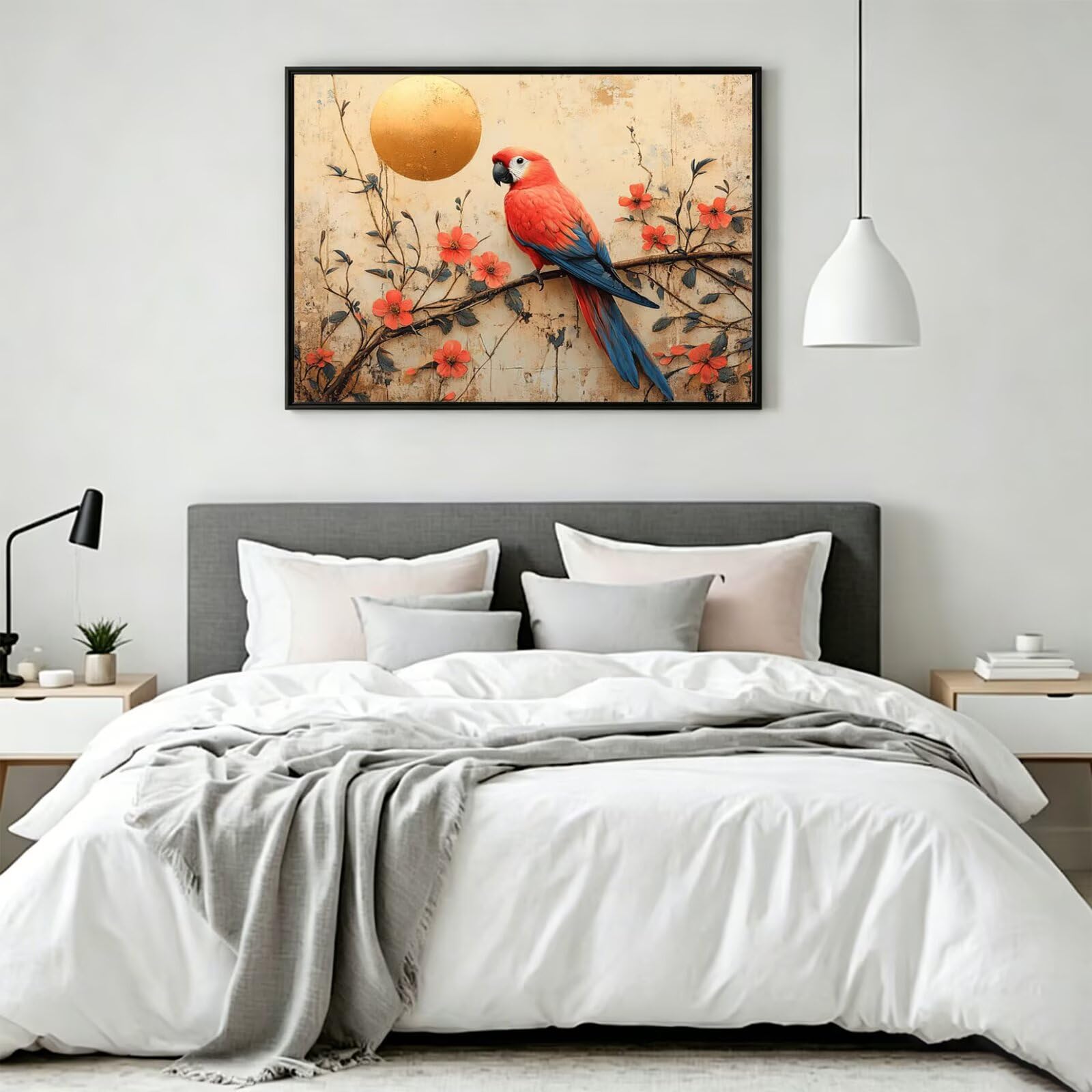 Pintar por Numeros loro Pinturas Acrilicas flor Pintura por Numeros Adultos DIY Lienzos para Pintar, Pintura Acrilica Manualidades, Decoración para Hogar, Regalos Cumpleaños, 70x90cm Sin Marco, q-922