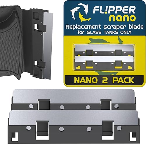FL!PPER Flipper Nano - Cuchillas de repuesto para raspador de acuario para kits de limpieza de peceras FL!PPER Flipper Nano - Cuchillas de repuesto para raspador de acuario para kits de limpieza de peceras
