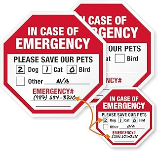 SmartSign “In Case of Emergency Please Save Our Pets