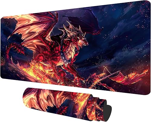 Miniatura 7 de MTG - Tapete de juego de 23.6 x 13.7 pulgadas, tapete de juego de mesa Ultra Pro Dragon para TCG CCG, alfombrilla de juego de cartas, alfombrilla