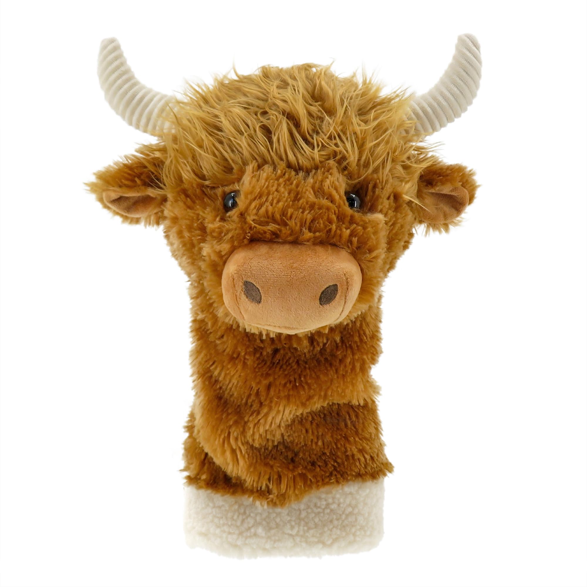 Linzy Highland Cow Golf Headcover Fits Fairway Woods– Funny Plush Animal Golf Club Covers with Long Neck Protect, Soft Highland Cow Hybrid Putter Head Cover for Men Women, Cute Golf Gift