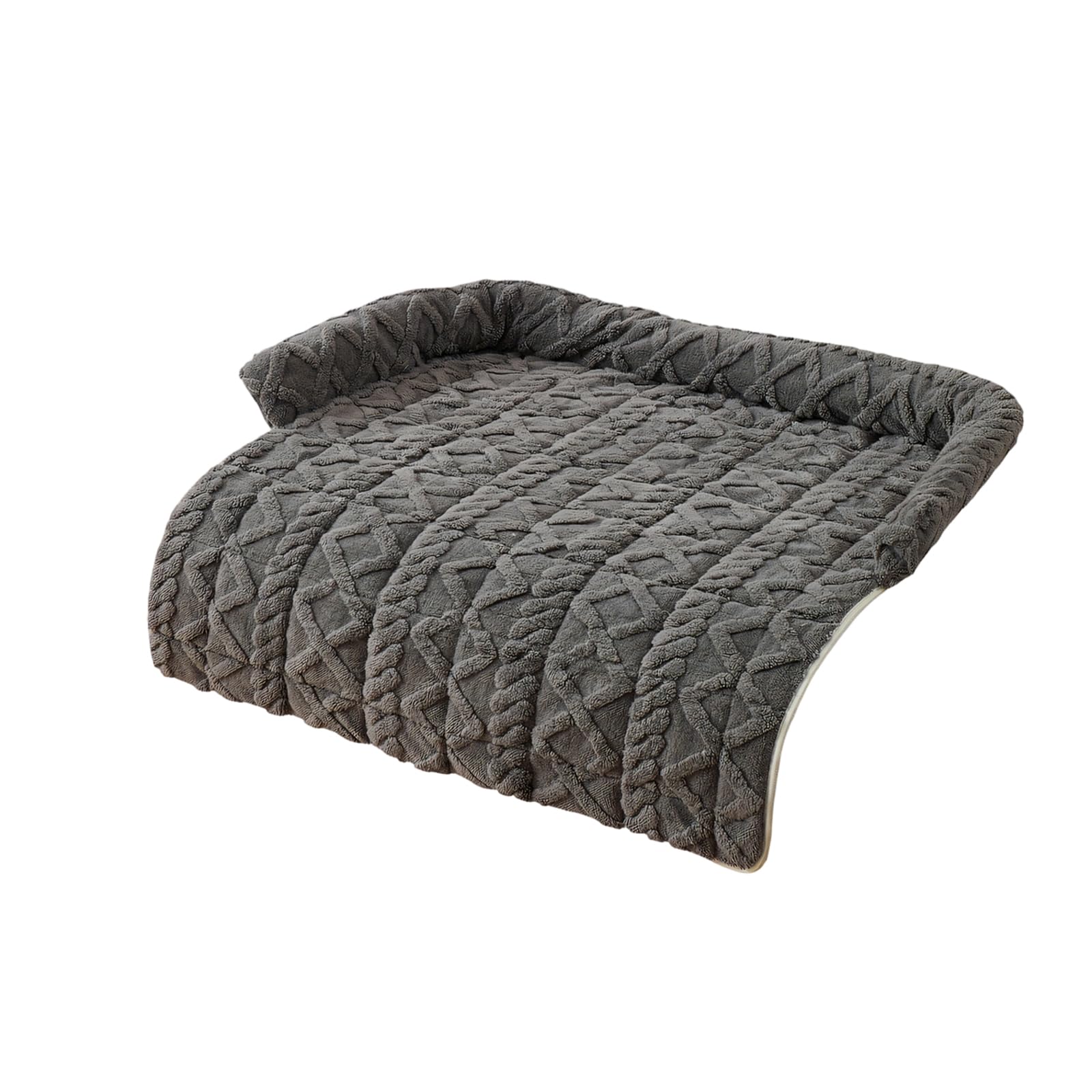 Housse en fourrure haut de gamme pour lit de couchage de grand chiot