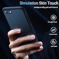 Vista 2 de TORRAS - Funda a prueba de golpes para iPhone SE 2022/iPhone SE 2020/iPhone 7, certificado de caída militar, parte trasera dura, semitransparente