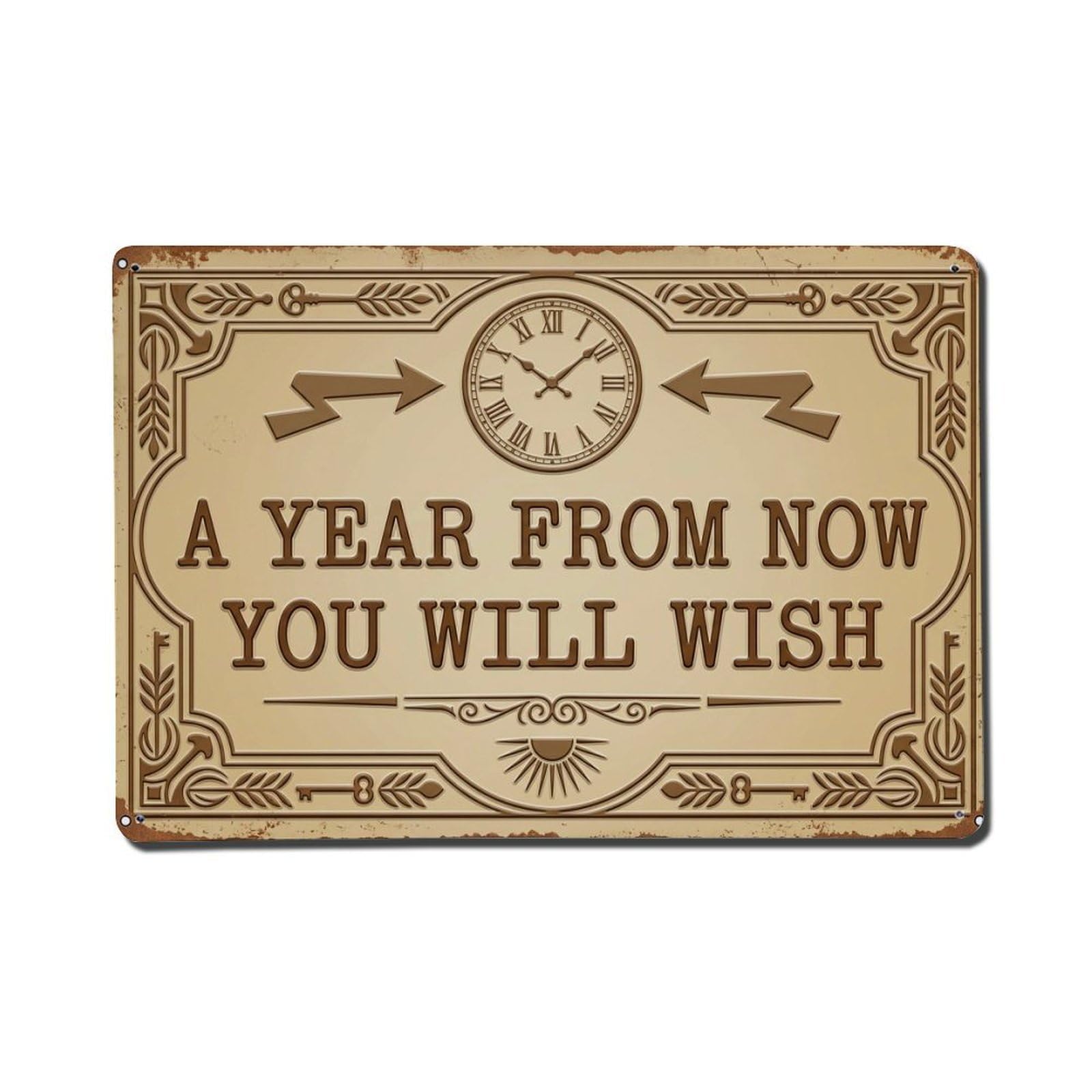 Start Today Not Workout Retro Motivational Slogans Metal Tin Sign Plaque Wall Decor for Cafe, Club Bar, Office, Home Garden Metal Poster 8x12Inch