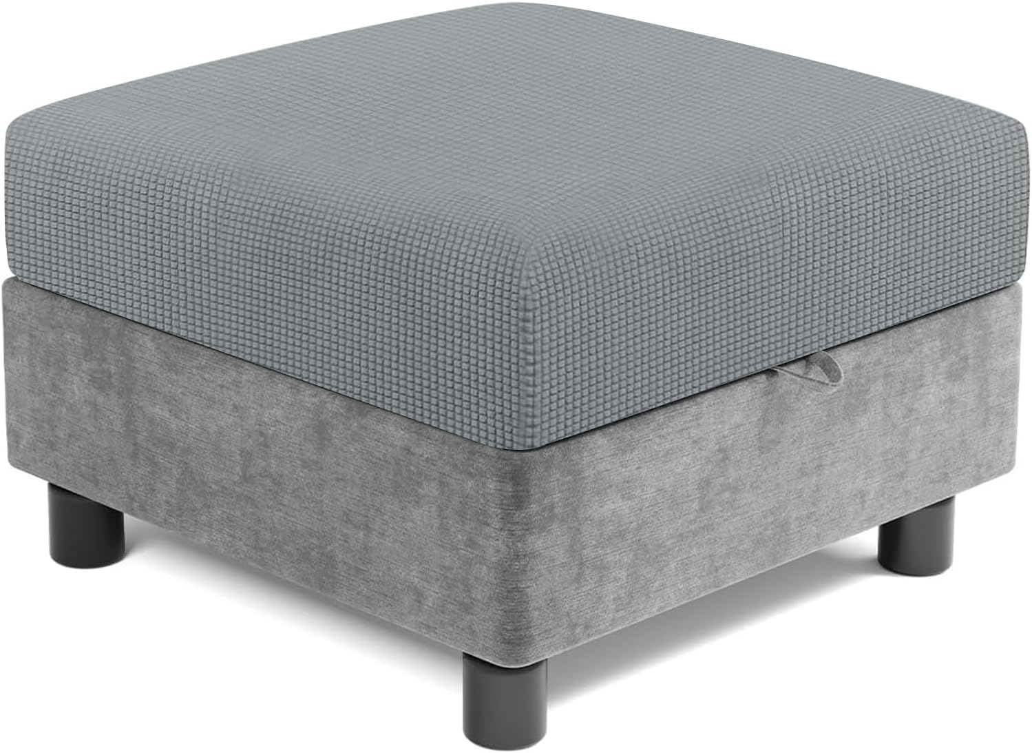 YOCOVER Stretch Modular Storage Ottoman Cover, Jacquard