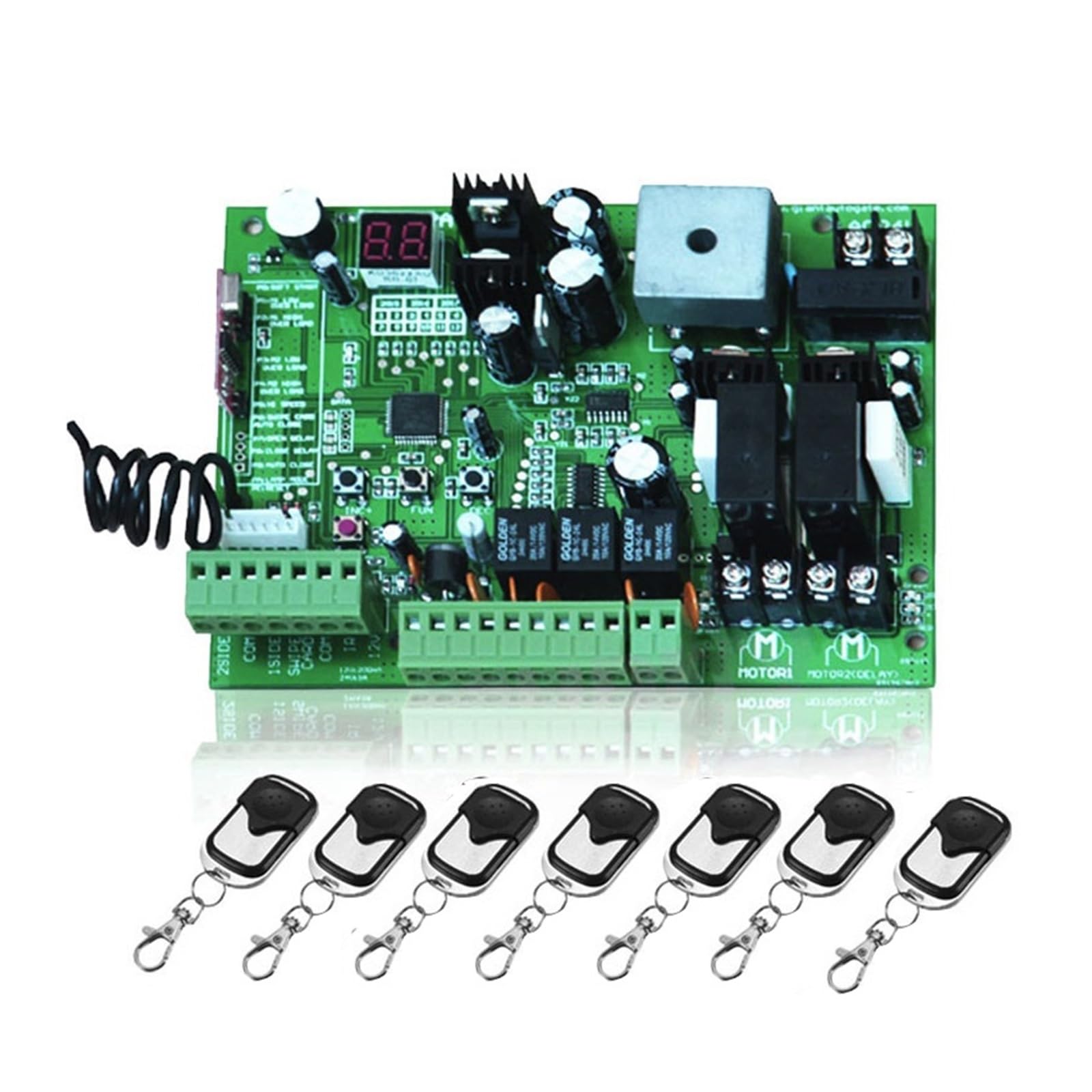 Mjfvn 7 Remote Control Dc24v Swing Gate Opener Motor Control Unit Pcb Controller Circuit Board Electronic Card(7 Remote Control)