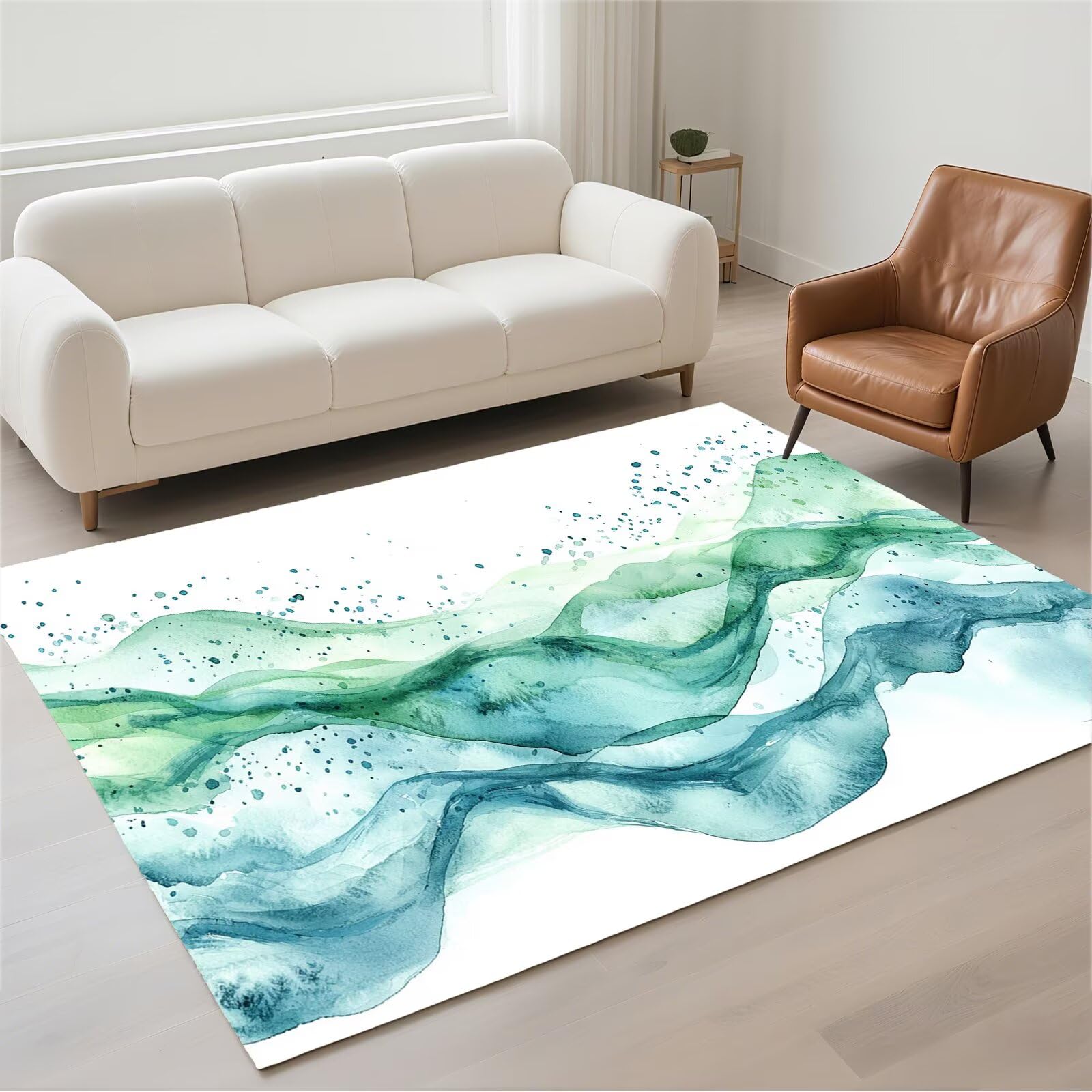 Tapis de couloir chambre moderne 13-1176 lavable douce pile bouclée
