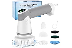 IPX7 Waterproof Electric Spin Scrubber with Dual Speed and LED Display