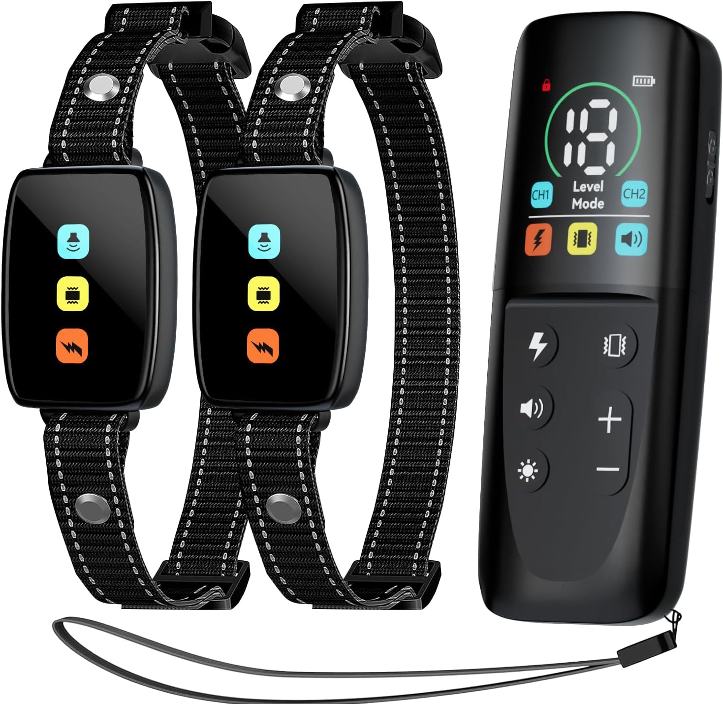Dog Training Collar with Remote for Small Medium Large Dogs, 3000FT Long Range, IP69 Waterproof Receiver, Beep Vibration Safe Shock Modes Adjustable Strap Rechargeable Train 2 Dogs Dog Training Collar with Remote for Small Medium Large Dogs, 3000FT Long Range, IP69 Waterproof Receiver, Beep Vibration Safe Shock Modes Adjustable Strap Rechargeable Train 2 Dogs