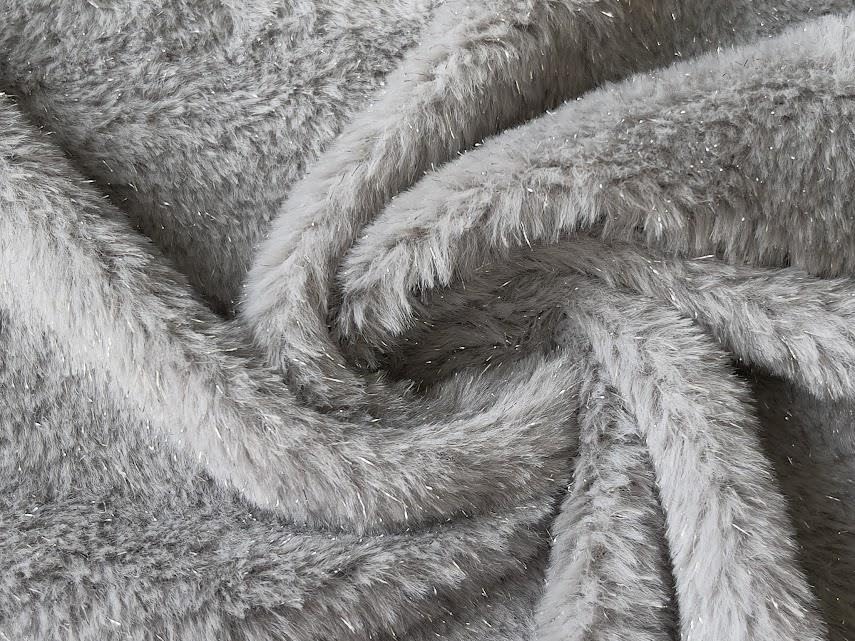 Guirlande fausse fourrure gris argenté 10m anti-perte pour grand sapin