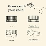 Storkcraft Rio 5-in-1 Convertible Crib and Toddler Guardrail – GREENGUARD Gold Certified, Toddler Bed Conversion Kit Included, Fits Baby Crib Mattress, Converts to Full Bed (Hazelnut)
