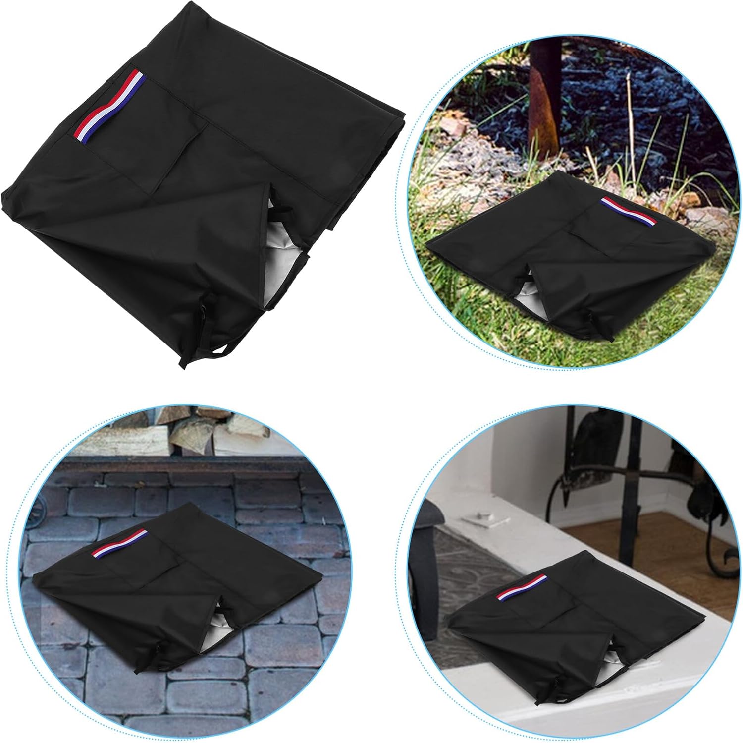 Square Fire Pit Cover Outdoor Waterproof Fire Pit Replacement Cover 30x30x25 Inch for Patio Garden