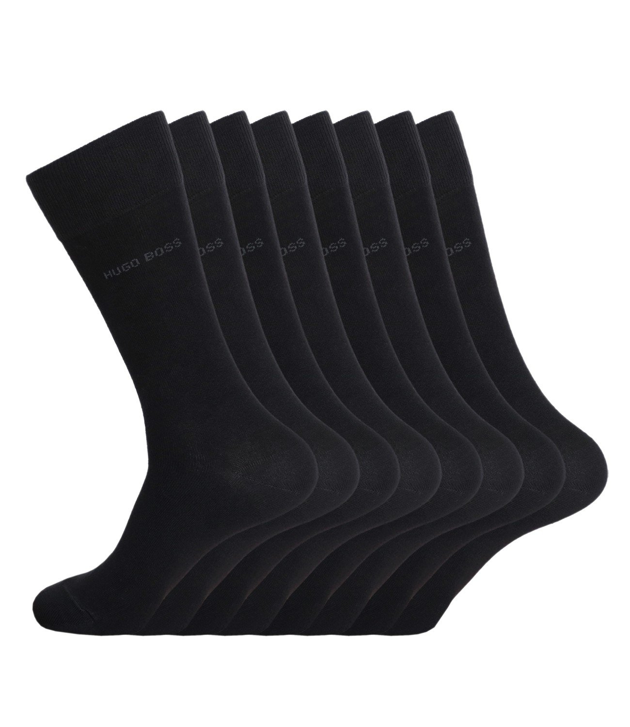HUGO BOSS Herren Socken Strümpfe Business Allround RS Uni 50388437 8 Paar Farbe:Schwarz Artikel:-001 black_A