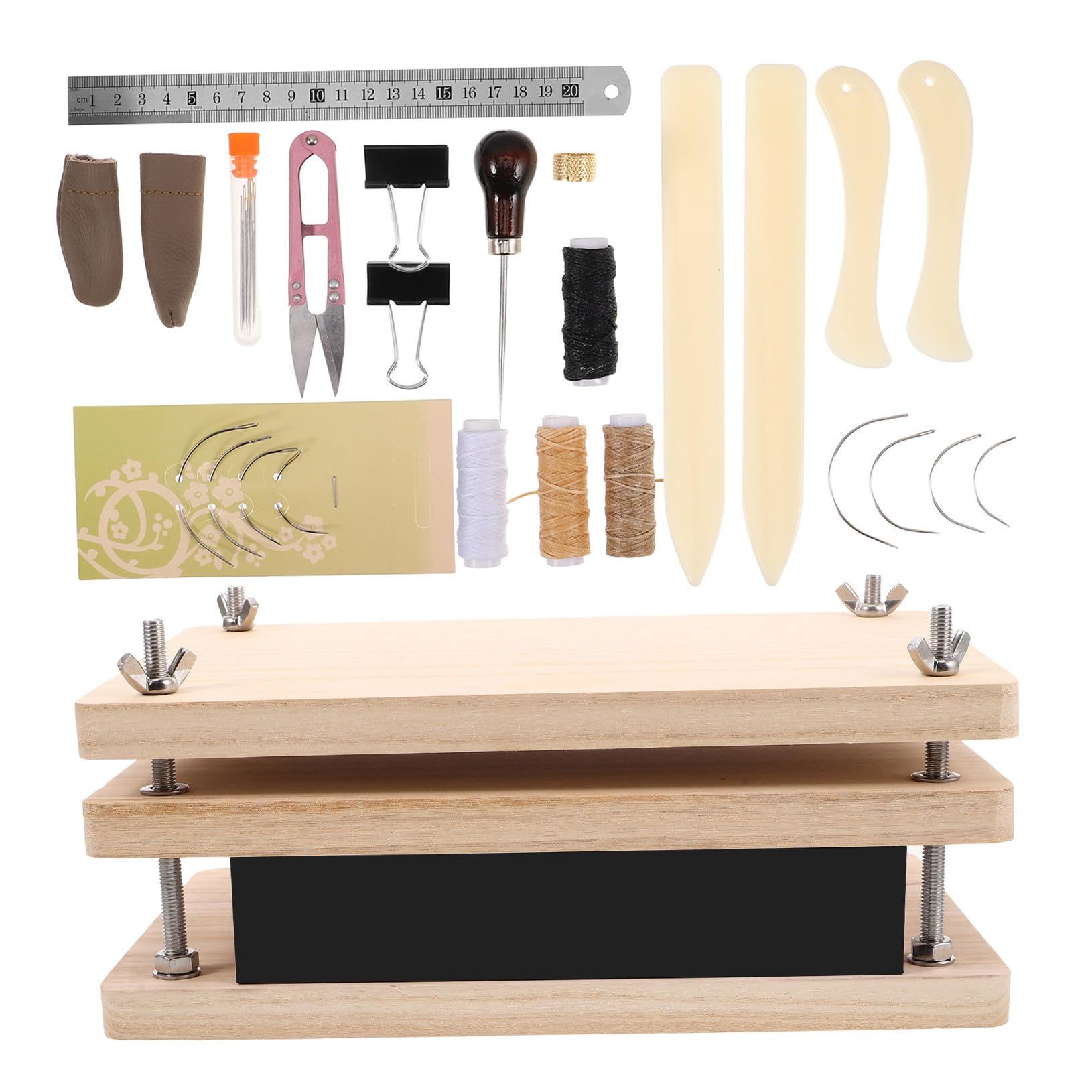 SEWOART 1Ensemble Set de Reliure pour Débutants Outil de Pression Pratique pour Restauration de Anciens Matériaux de Fabrication de Kit