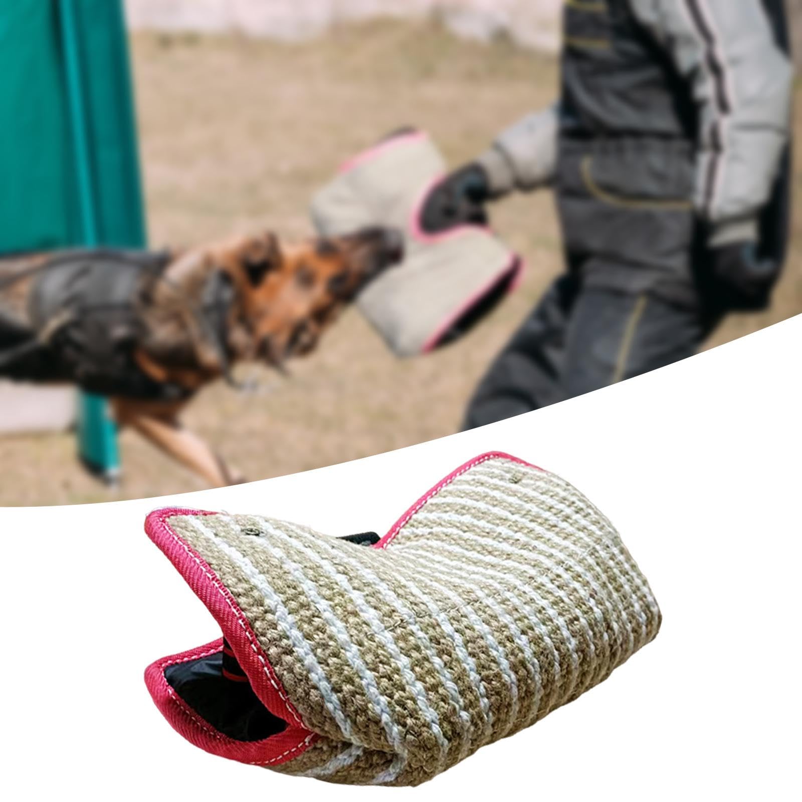 Coussin de Morsure de Chien Multifonction, Dressage de Chien Portable, Manchons de Dentition avec Poignées, Jouets à Mâcher pour