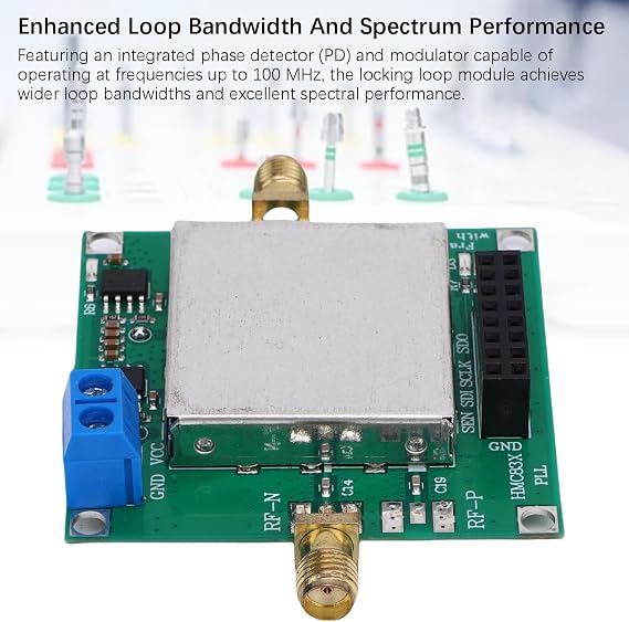 Fractional N Phase Locked Loop, HMC833LP6GE Low Noise Frequency Synthesizer Module 25-6000MHz, Integrated VCO PLL with <-170 dBc/Hz Phase Noise for Cellular Microwave Radio
