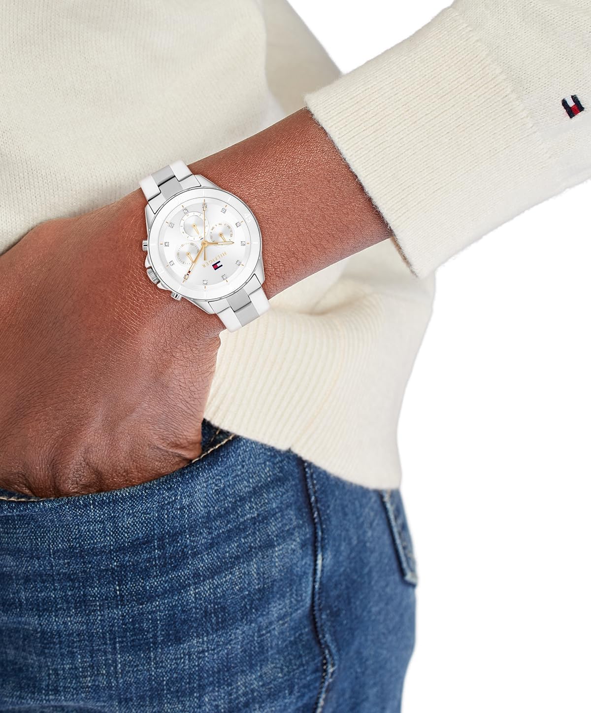 Tommy Hilfiger Womens Sporty Watch - Multifunction Stainless Steel Wristwatch - Water Resistant up to 5 ATM/50 Meters - Premium Fashion Timepiece for All Occasions - 40 mm - Image 5