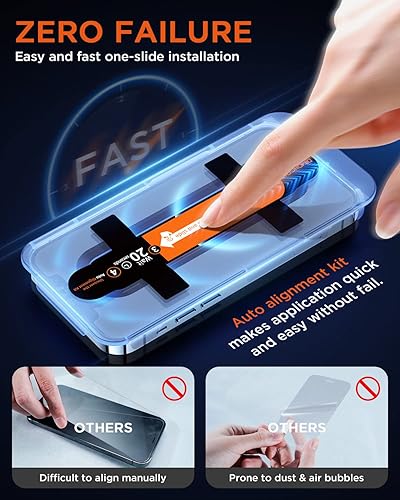 Miniatura 2 de DIMONCOAT Paquete de 4 protectores de pantalla de privacidad para iPhone 12 Pro Max armadura de privacidad invisible kit de alineación automática