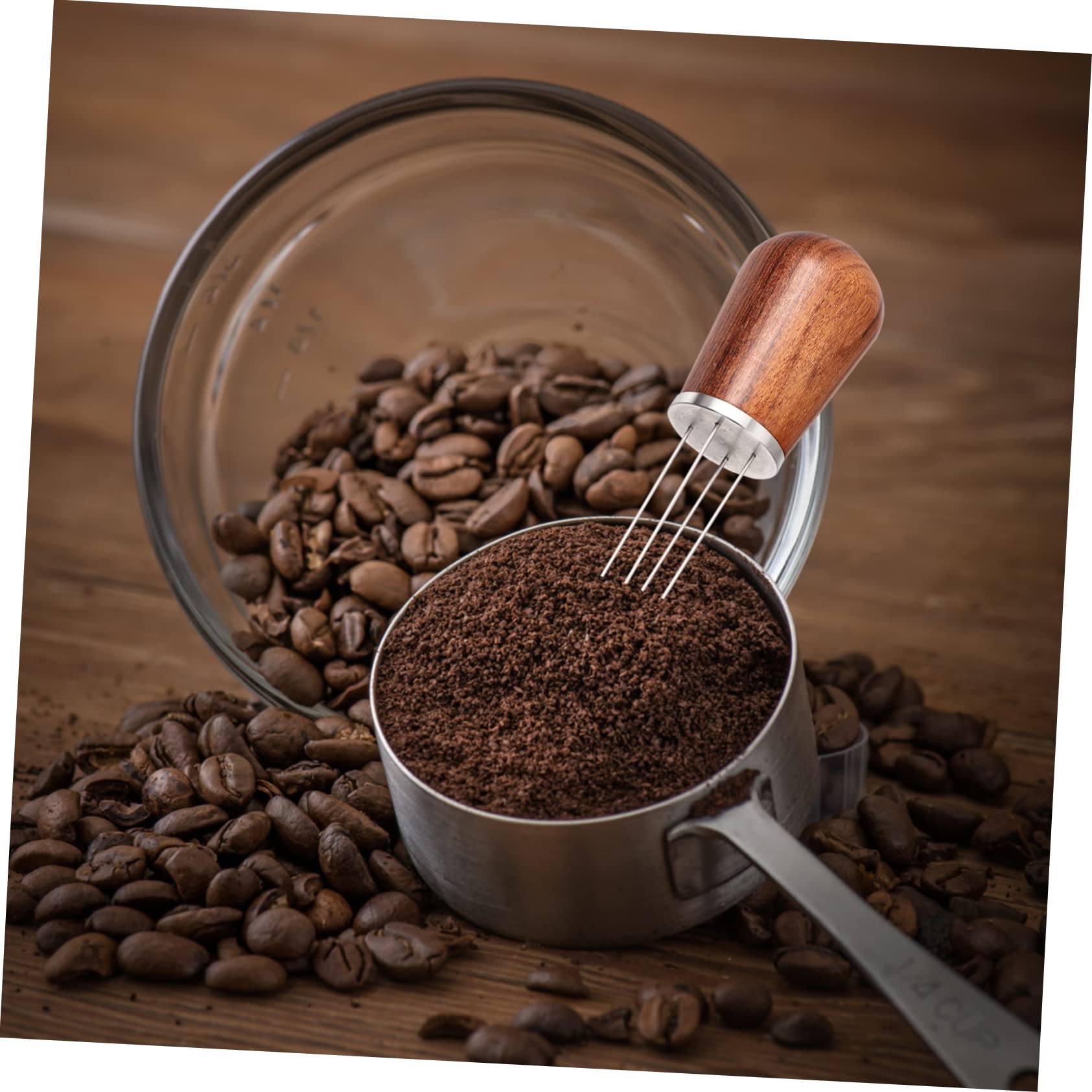 FUNOMOCYA Coffee Diffuser Coffee Needle Distributor Espresso Coffee Stirrer Coffee Whisk Coffee Maker Espresso Coffee Needle Stirrer Espresso Shot Wooden Powder Concentrate