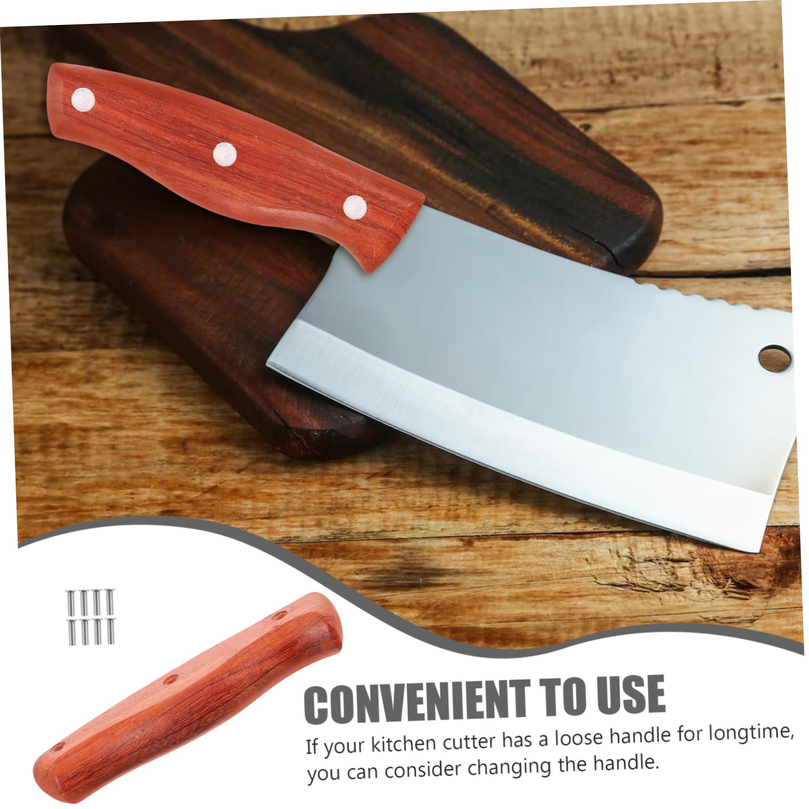 Remplacement des Poignées De Couteau, Poignées De Remplacement Poignées De Couteau Poignées De Couteau De Cuisine Couteaux De Coupe en Bois Pratique