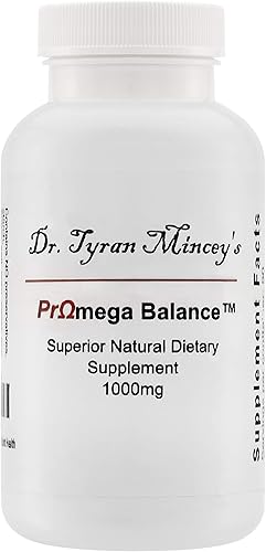 Dr. Tyran Mincey's Promega Balance- Aceite de pescado 1000 mg, forma natural sin OMG EPA, DHA y aceite de semillas negras, apoya inmune,