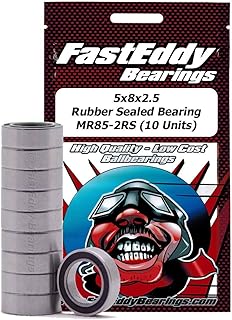 FastEddy Bearings 5x8x2.5 Rubber Sealed Bearing MR85-2RS (10 Units)