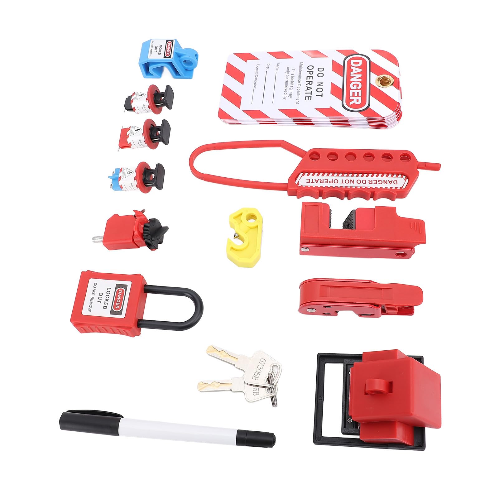 Elektrisches Sperr-Tagout-Kit, Nicht Leitendes Nylon-PA-Material, Vielseitiges Schaltkreis-Sperrgerät mit Mehreren Optionen für Arbeitssicherheit und Arbeitsschutz