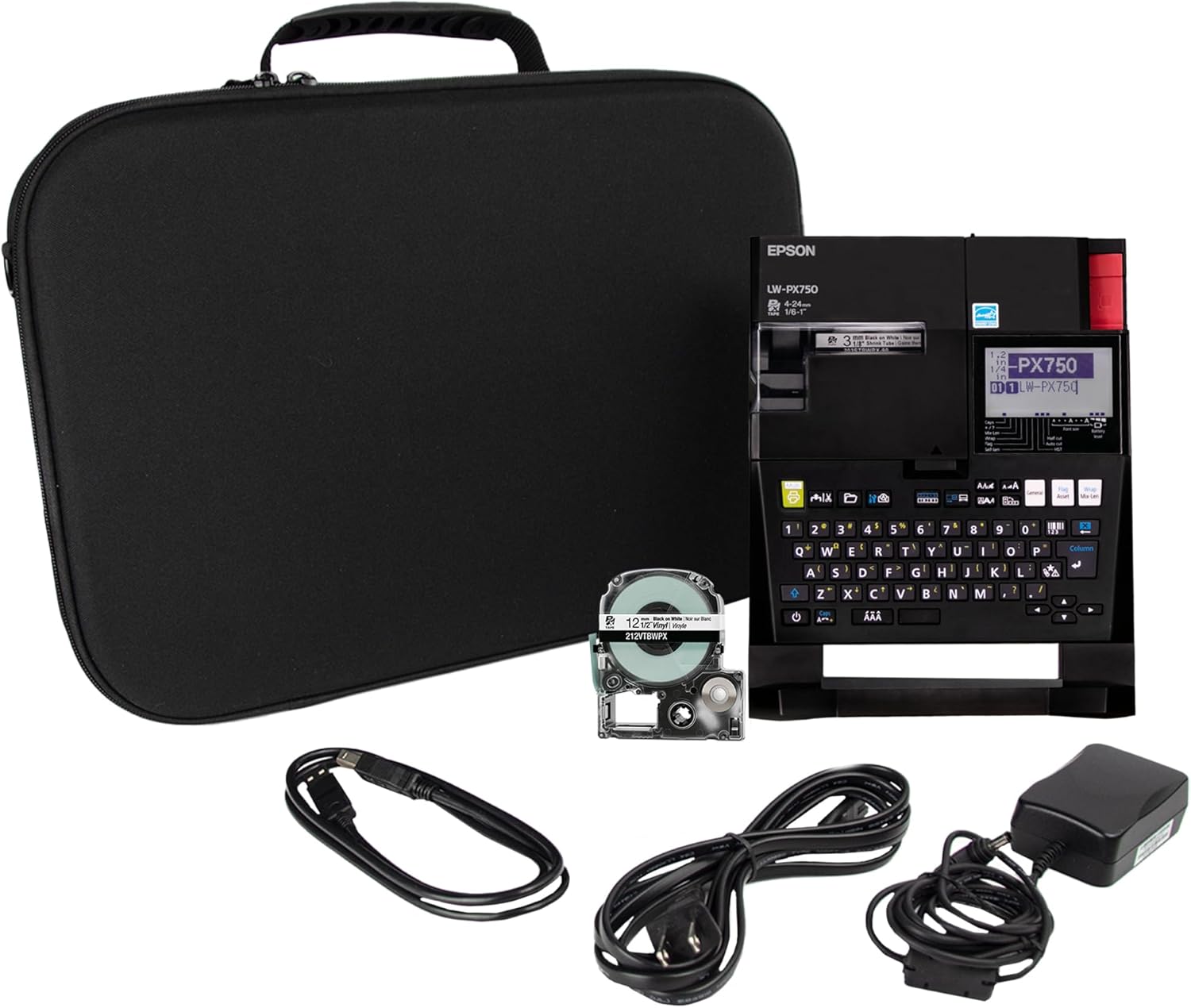 LABELWORKS Epson LW-PX750PCD Industrial Label Maker Kit - Complete Kit with Accessories, Compatible with Large Variety of Tape Types, Portable Handheld Label Printer - Image 9