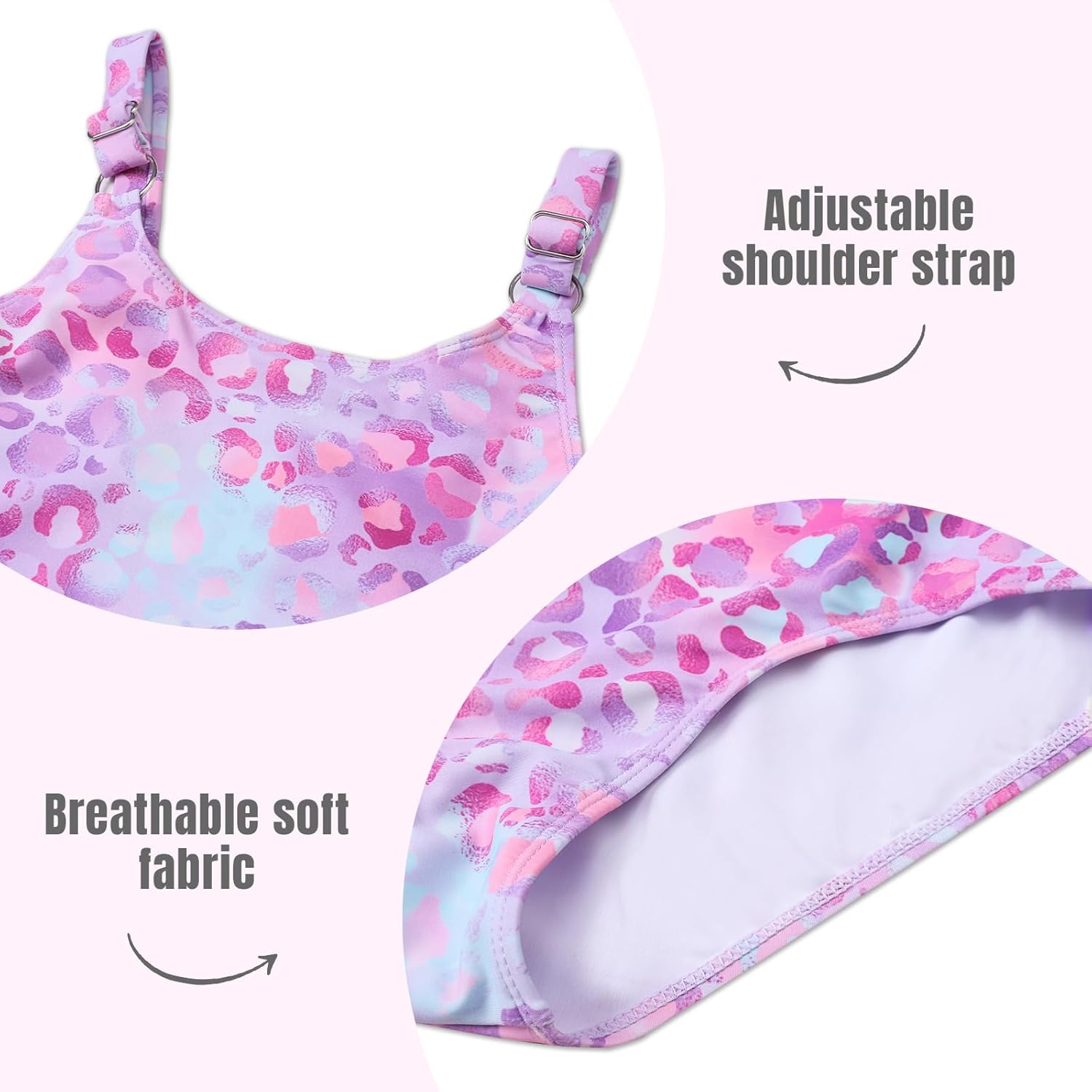 Girls One Piece Swimsuit Quick Dry Swimwear Swimming Beach Bathing Suit for 5-14 Years - Image 3