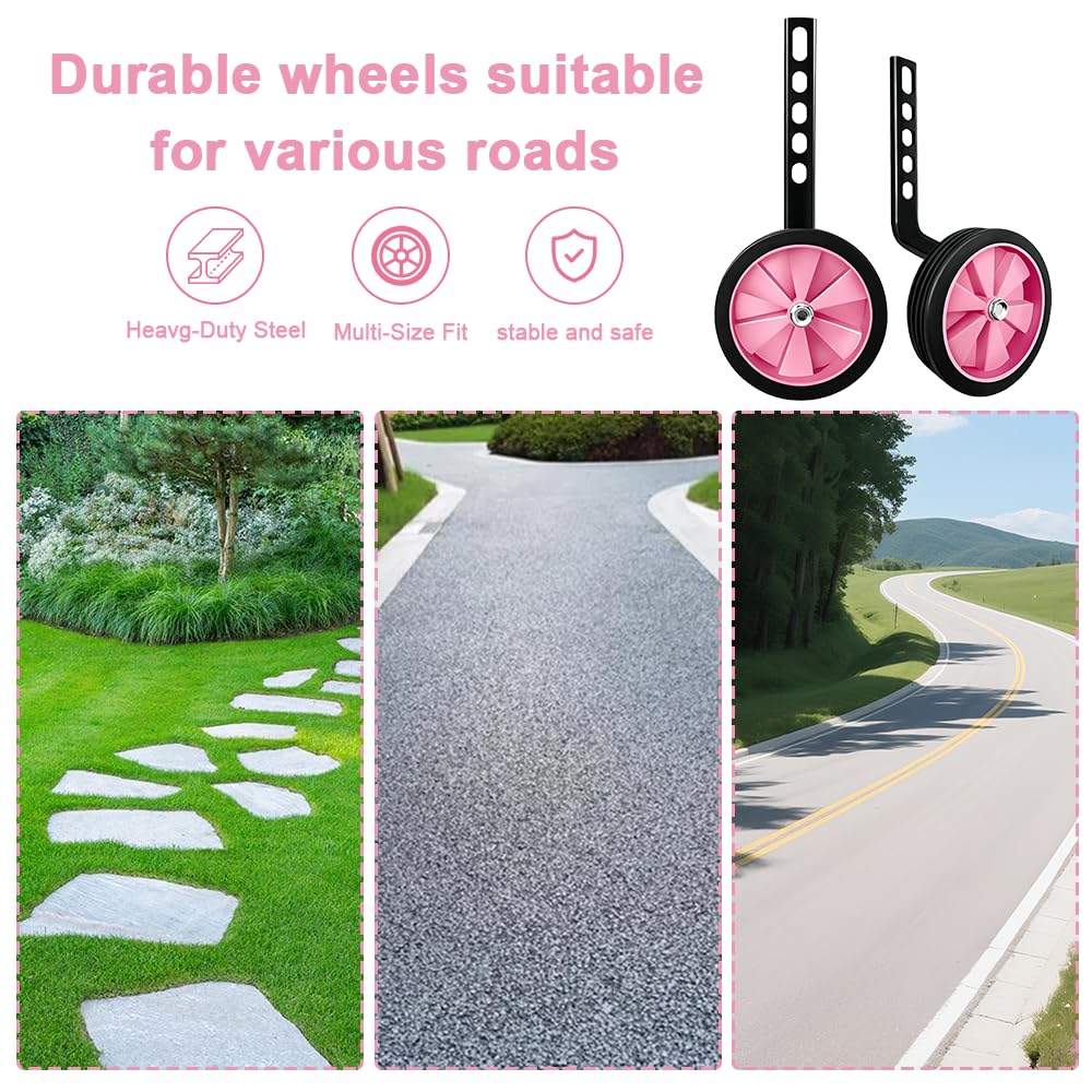 Ruote Ausiliarie Per Biciclette, Ruote Da Allenamento Per Bicicletta, Rotelle Bici Bambino, Ruote Bici Bambino, Rotelline Per Bici Bimbo Per Bici A Velocità Singola Da 12 14 16 18 20 Pollici