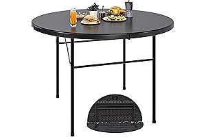 YITAHOME 48 Inch Round Folding Table