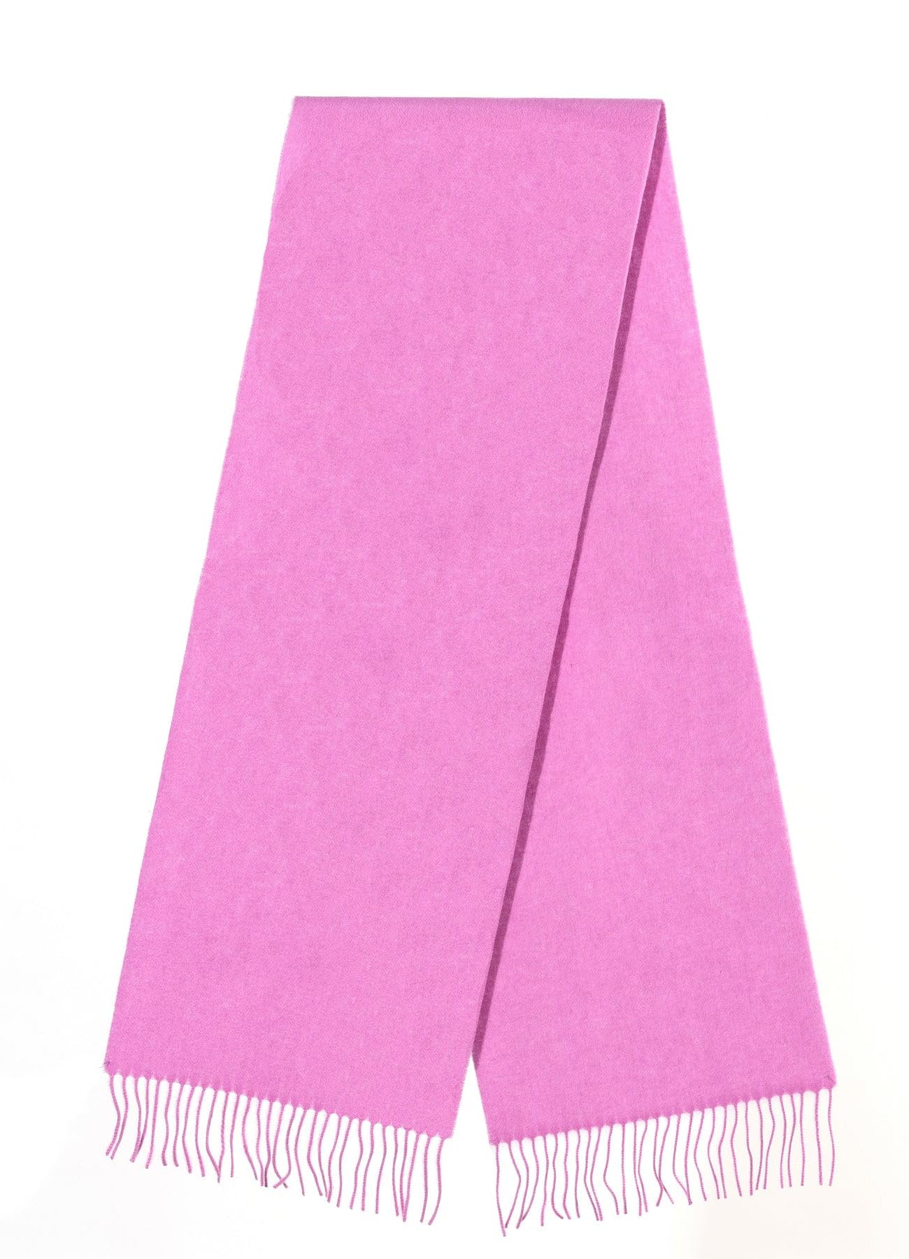 Edinburgh Cashmere Scarf Plain Dark Pink 100% Pure Lambswool